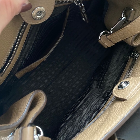 Prada Vitello Daino Tote Sesamo Bag - Picture 12 of 13